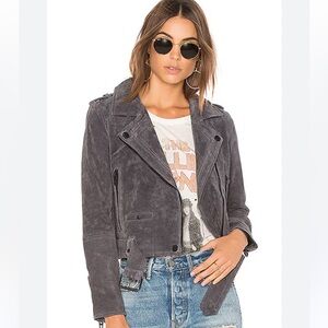 Blank NYC genuine suede moto jacket